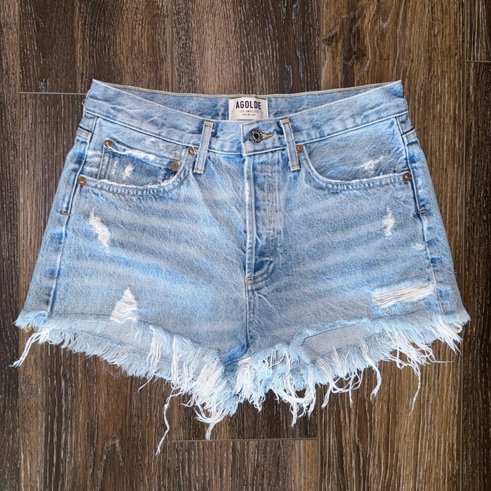 AGOLDE Parker shorts in swapmeet wash. Size 27.